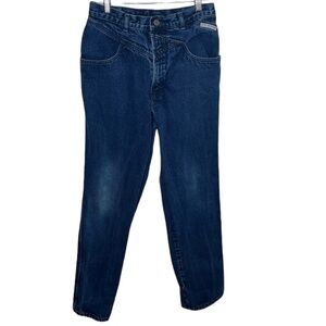 Vintage Rocky Mountain High Waist Bareback Dark Wash Jeans Women Size 32/13